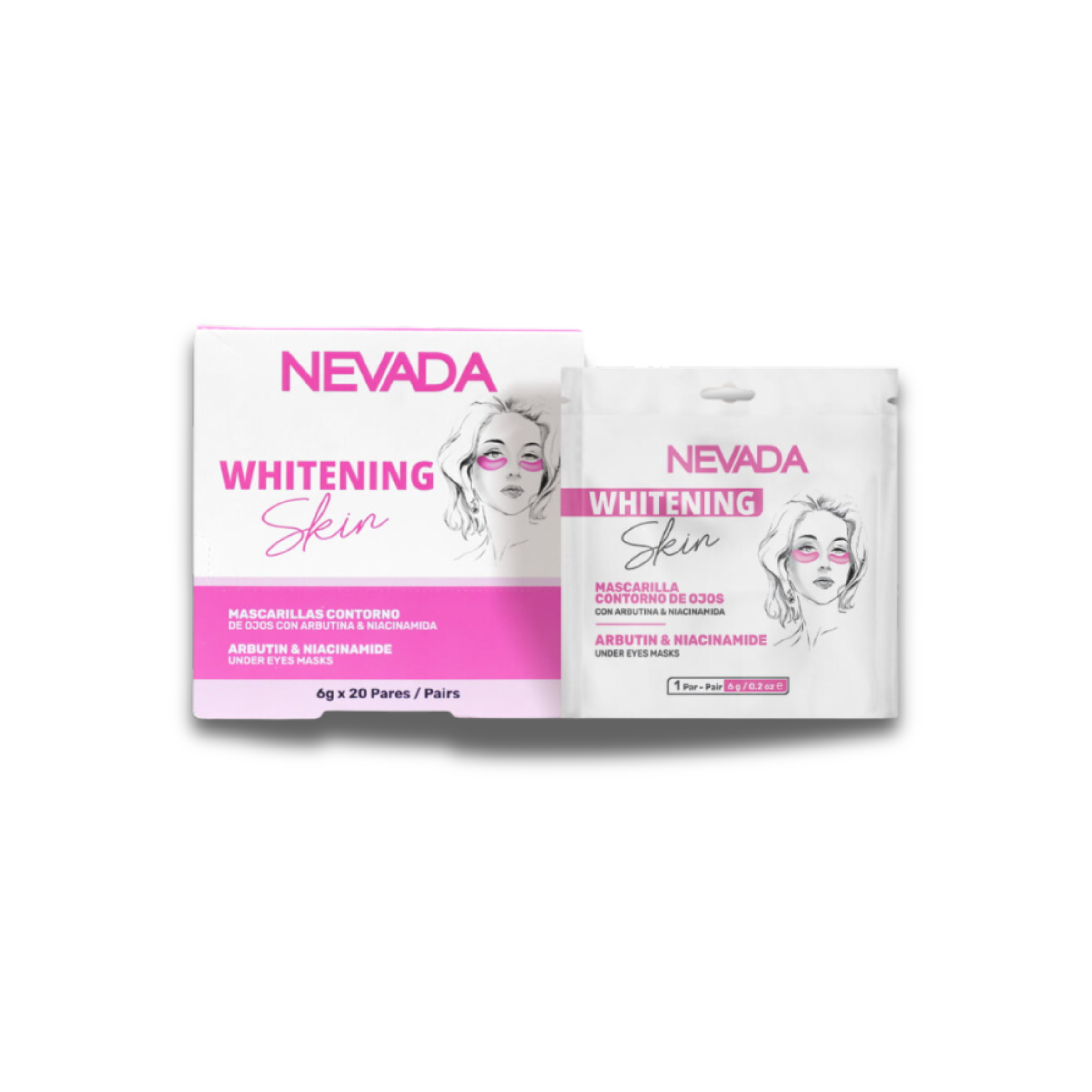 fotos sistemas - 2026-06-09T135148.233 Mascarilla contorno de ojos Nevada Whitening Skin 6g/20pares - Imagen 1