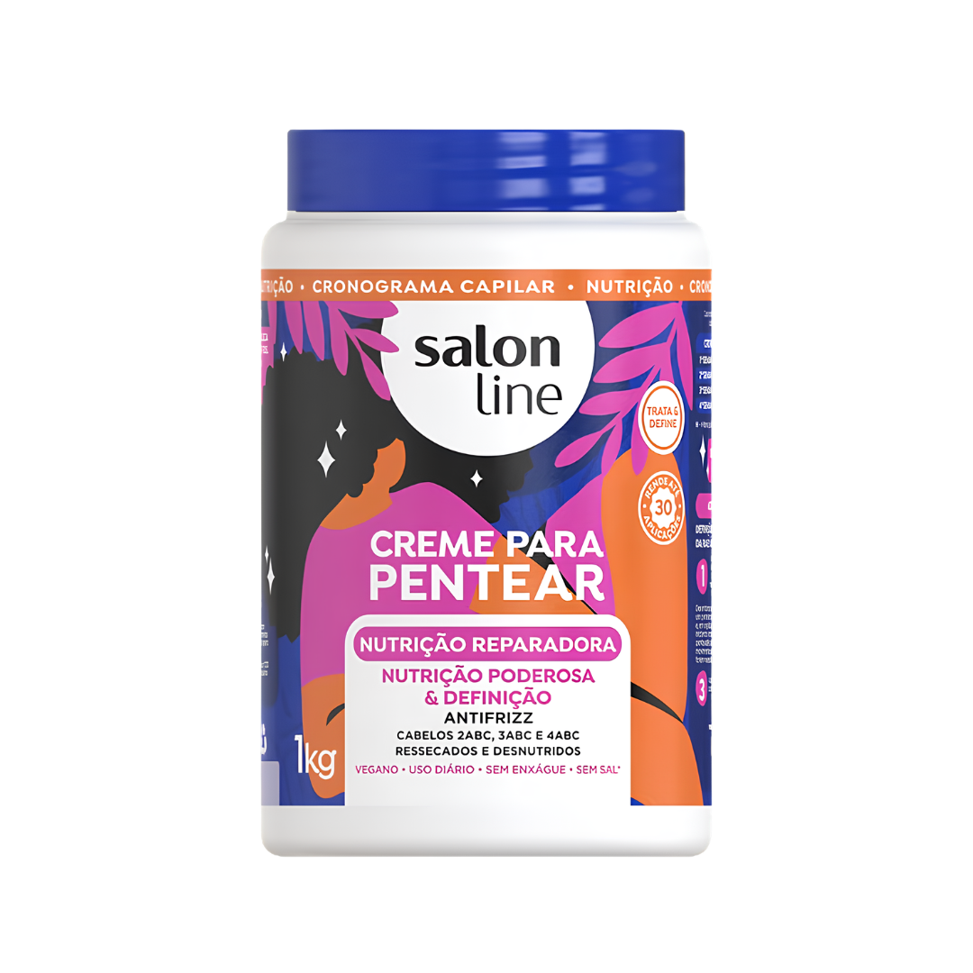 4 Crema para Peinar Salon Line Nutricao Reparadora 1Kg - Imagen 1