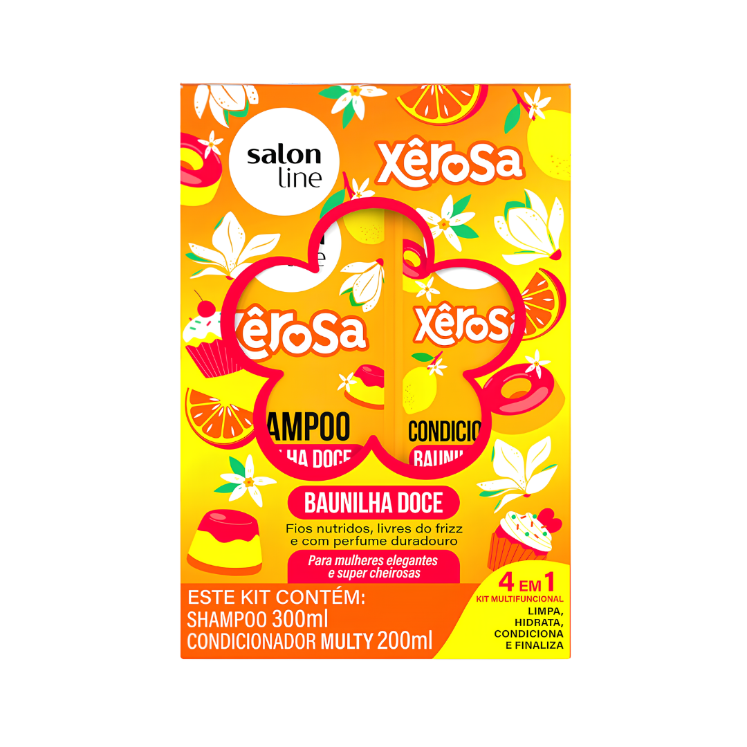 14 Set Capilar Salon Line Xerosa Baunilha Doce 300ml+200ml - Imagen 1