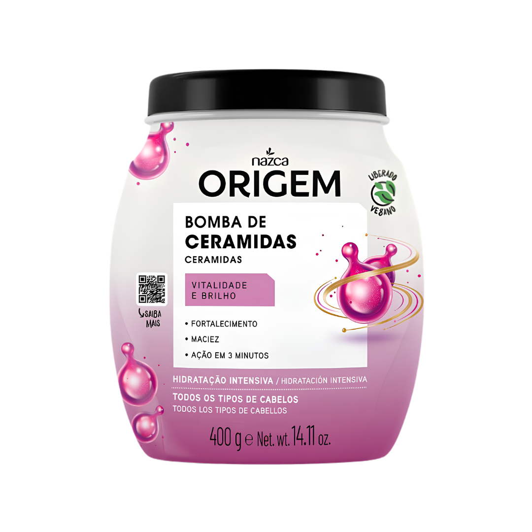3 Mascarilla Capilar Nazca Origem Bomba de Ceramidas 400gr - Imagen 1