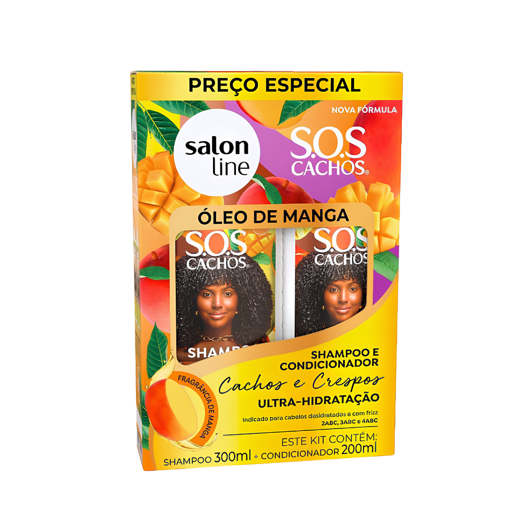 7 Set Capilar Salon Line S.O.S Cachos Oleo de Manga 300ml+200ml - Imagen 1